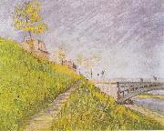 Vincent Van Gogh Seine-shore at the Pont de Clichy china oil painting artist